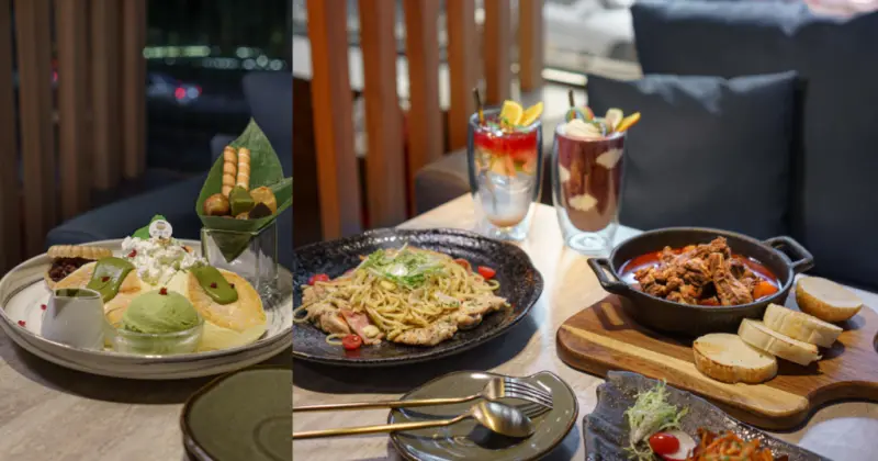 絕美森林系網美咖啡廳！雲朵般的舒芙蕾、創意松露女兒紅義大利麵，林口三井Outlet附近美食推薦 | 【新北 林口區】甜蒔吇舒芙蕾咖啡專賣