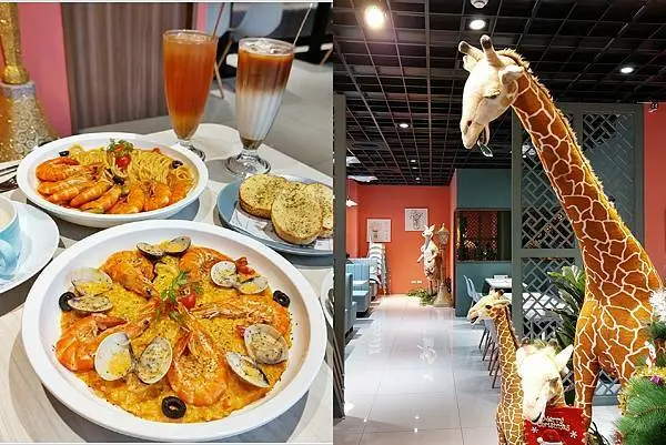 桃園內壢美食│桃園內壢美食 熹元1961義式料理 義式料理/燉飯、咖啡、茶，寬敞明亮的店面、時尚可愛熹長頸鹿與袋鼠裝飾，讓享用美食更愉快～Google評價也有4.7顆星的高評價 中壢人用餐在優惠95折