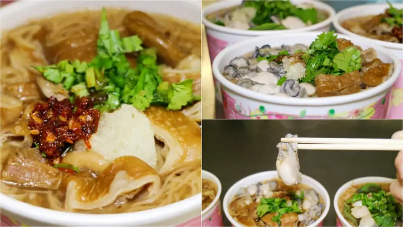 【台南美食】 尚青黃昏市場尚豪呷大腸蚵仔麵線 七股爆漿鮮蚵｜香噴噴滷大腸 整碗滿滿都是料 CP值超高平價小吃