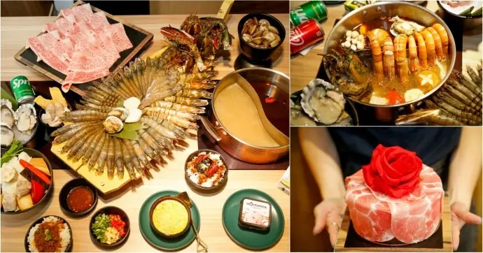 A21環北站附近推薦桃園金牌好店~超浮誇奢華雙人痛風鍋．一艘船滿滿海鮮超震撼!銀髮族點極品鱸魚鍋再享85折!