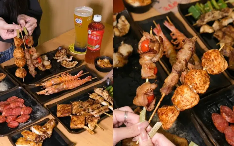【台北美食】柒息地串燒居酒屋｜超佛心銅板價日式居酒屋，炭火串燒最低19元起就能享用！ - 肉依小姐吃什麼