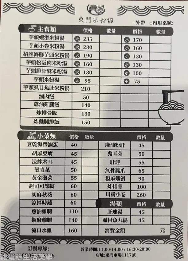 【新竹食記】東門米粉攤（新竹東門市場店）