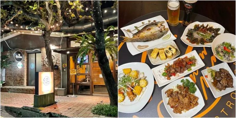 樹下星光點點的老屋藏著台式及日式結合的熱炒及烤物的創意料理