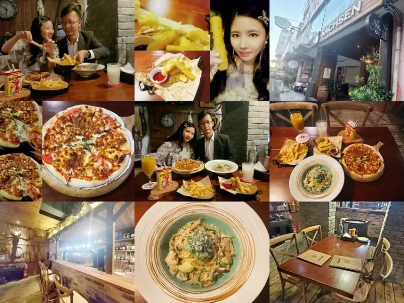 薩克森美式餐酒館【台中西屯高CP值美食】奶蛋五辛素食推薦⭐️濃濃美式浪漫風情~情侶浪漫約會/朋友歡樂聚餐都很適合⭐️營業至凌晨~下班過來都很愜意!