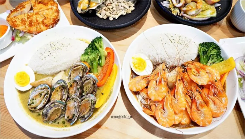 【信義區咖哩】家哩老師／捷運永春站～CP值超高的海鮮咖哩，加飯加醬不用錢，只要$180元金鑽蝦吃到爽！！