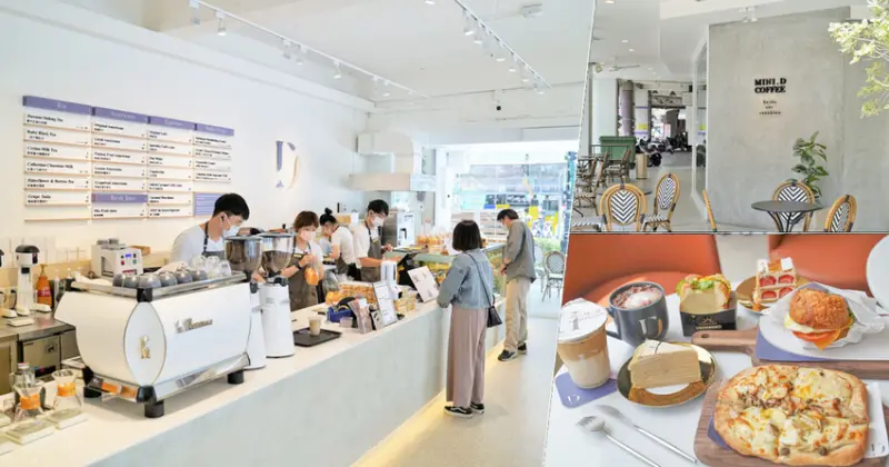 巨蛋商圈最優質的藝文設計風的 MINI.D Coffee裕誠叁號館 X 免服務費、銅板咖啡甜點、輕食餐點、小美術館 - 跟著尼力吃喝玩樂＆親子生活