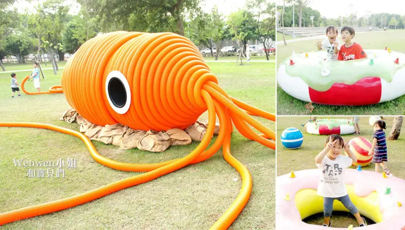 ❤深海怪物大烏賊現身~誰掉了糖果與甜甜圈【說一條河的故事】超好拍的台北地景藝術