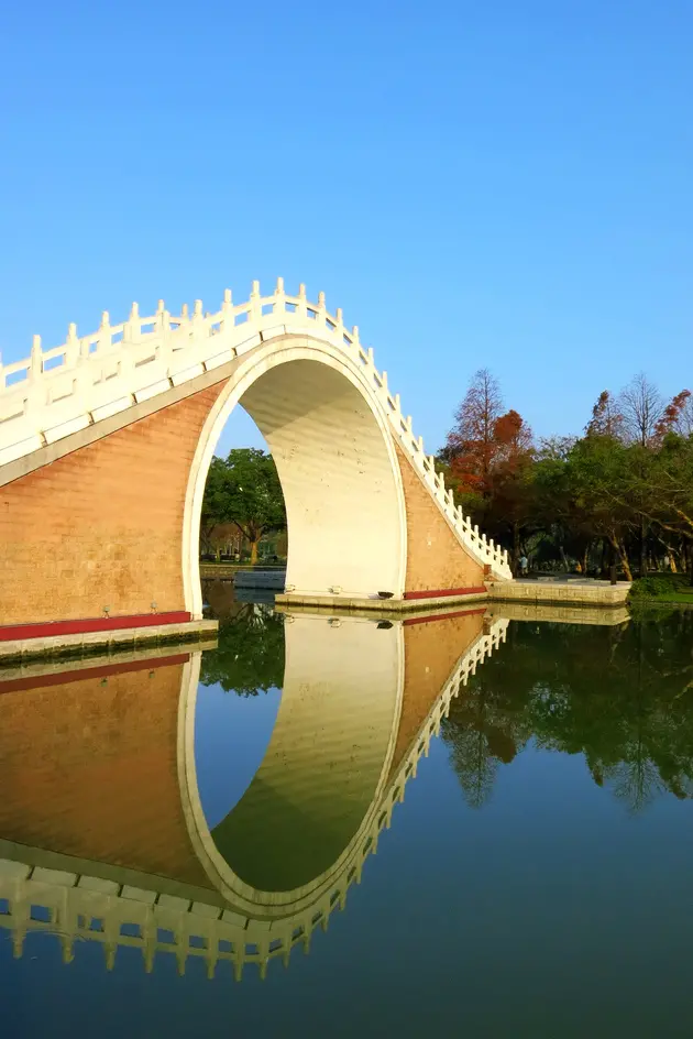 台北旅遊 ∥ 大湖公園錦帶橋,冬日風情落羽松
