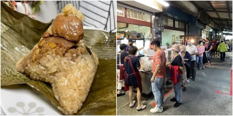 新竹神之肉粽！端午節前夕凌晨沒來排隊一定買不到！北部粽多料有半肥瘦滷肉好吃粽子！