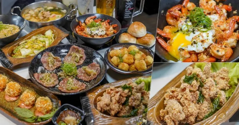 比鍋物還要強的創意私房料理 粟木 鍋物，酥炸豆乳雞、明太子黃金熔岩蝦球、蔥鹽牛舌、蝦油蛋炒飯 X 自助吧免費暢飲 晚餐宵夜場推薦 - 跟著尼力吃喝玩樂＆親子生活