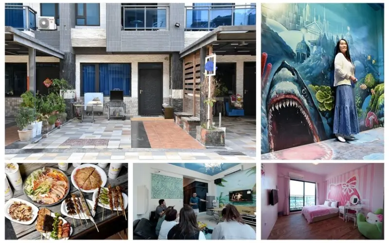 屏東恆春鎮｜墾丁有間民宿 恆春市區平價民宿 10-16人包棟首選 3D彩繪牆面 主題房型選擇多 高CP值優質民宿 恆春必推民宿