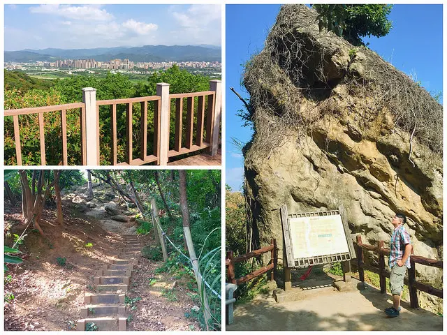 【台北景點】鶯歌石登山步道，岩石形狀像收翼的鳥，需拉繩攀爬，賞鶯歌街景！