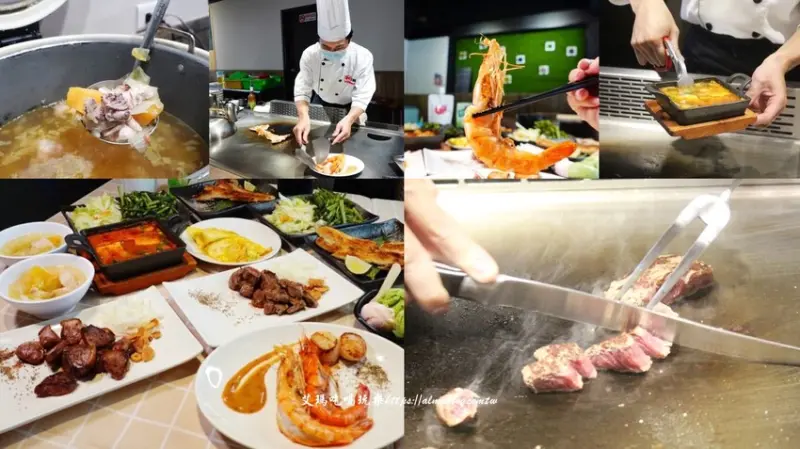 這家鐵板燒沒有豆芽菜！套餐185元內用飯、湯、杜老爺和紅茶無限供應，湯超多料耶