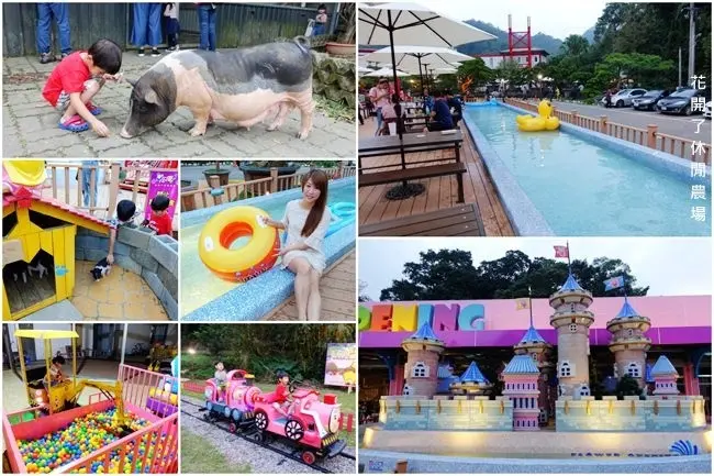 桃園大溪親子景點 ▶ 花開了休閒農場 ▶ 可愛動物、戲水池、小火車、城堡造景 親子同遊好去處 免門票景點! 大溪一日遊!