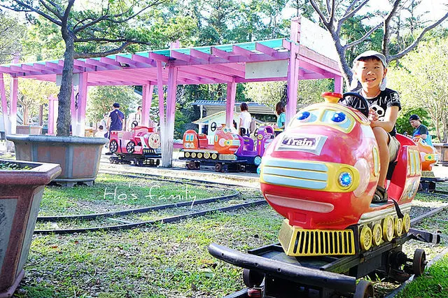 親子遊多元農場，看小動物、小火車、沙坑、鞦韆幸福玩不完！親子友善餐廳～花開了休閒農場