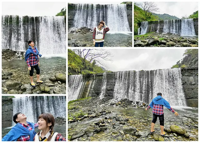 【新竹免費景點】北埔冷泉，超壯觀水簾大瀑布，附冷泉池、泡腳池、涼亭和更衣室~