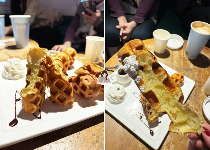 【基隆咖啡廳】啾啾咖啡-外木山附菜單，鬆餅現點現烤，香濃又酥