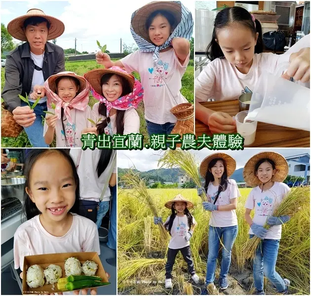 親子體驗活動│從7~11月每月不同主題，一日農夫，『青出宜蘭』做田，呷飯！親子割稻趣/採茶、手搖冰淇淋DIY/在地食材飯糰DIY