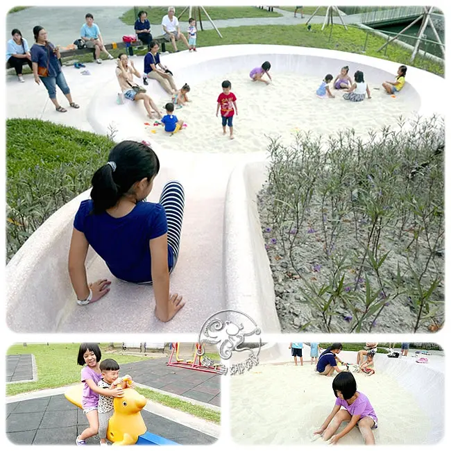【宜蘭/中山公園】水泥溜滑梯+沙坑區，備有家長休息區歇歇腳，公園與國小相鄰，兒童遊戲天堂加倍再升級！