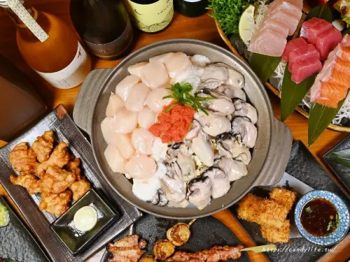 虎川千代居酒屋｜台中高評價居酒屋，營業至凌晨一點，激推超浮誇痛風鍋，生食級牡蠣、干貝多到爆！ - 糖糖's 享食生活