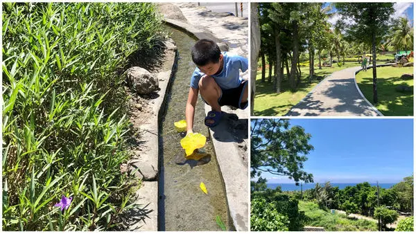 台東.東河-水往上流特殊奇景，遠眺那片超藍海景，椰子樹搖曳，一不小心就有出國感!