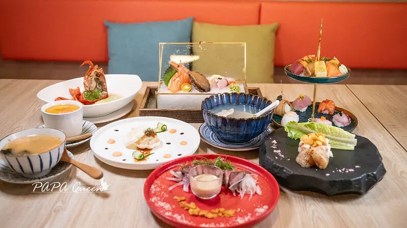 台中市西屯區台中日本料理｜SAKANA 魚吞壽司｜無菜單料理-隱藏火焰珠寶盒生魚片，雙層壽司塔太吸睛