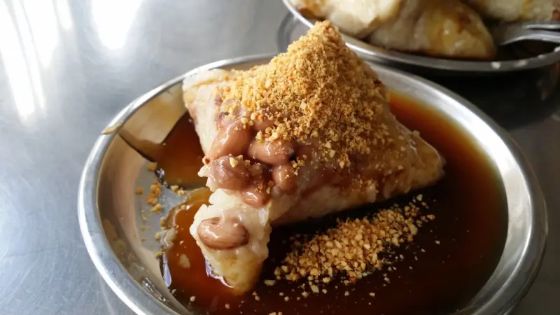 這家菜粽好好味啊~菜粽李