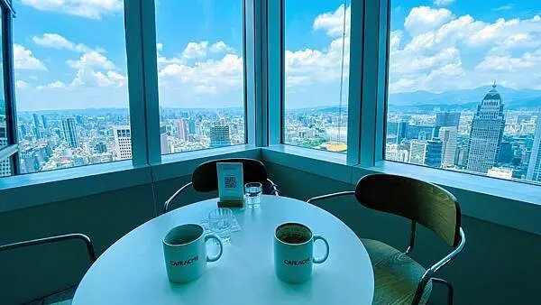 台北最高咖啡廳的夢幻景觀，CAFE ACME 帶你俯瞰城市光影變幻，270度全景盡收眼底，還有超值早餐套餐。