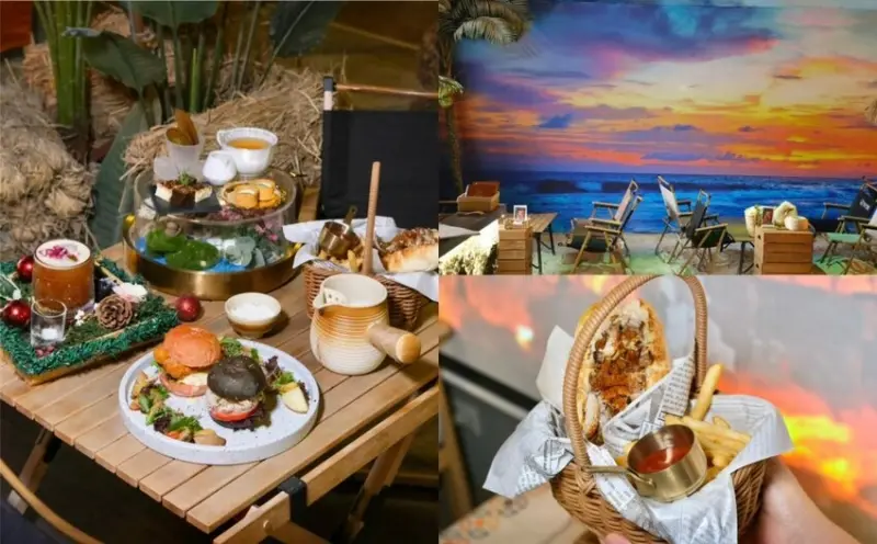 微光島嶼WG 下午茶 餐酒館｜一中街超CHILL海島風餐酒館，還能體驗沉浸式夢幻下雪美景! - 肉依小姐吃什麼