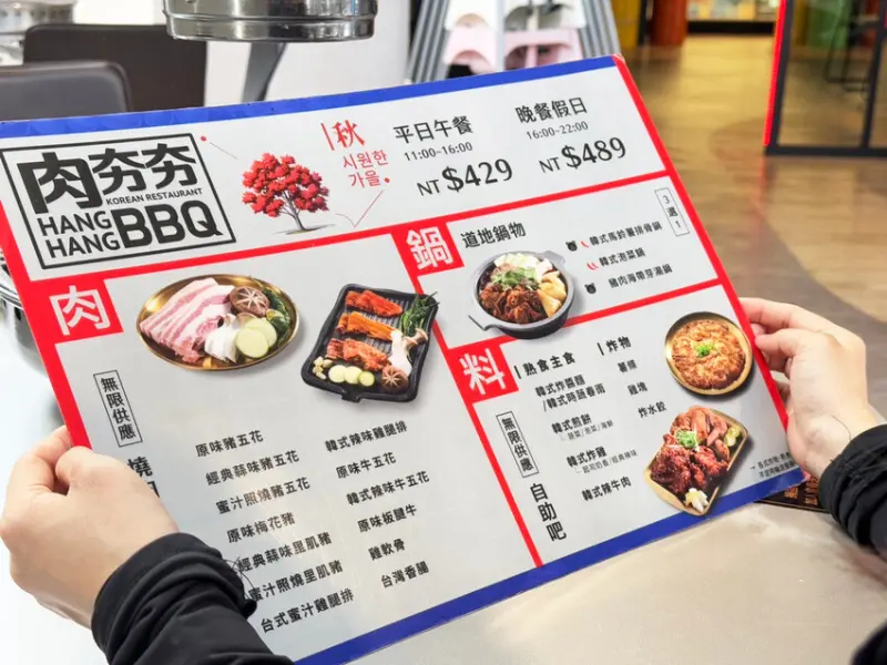 台中吃到飽推薦【肉夯夯韓式燒肉吃到飽】台灣豬原塊肉品/韓式鍋