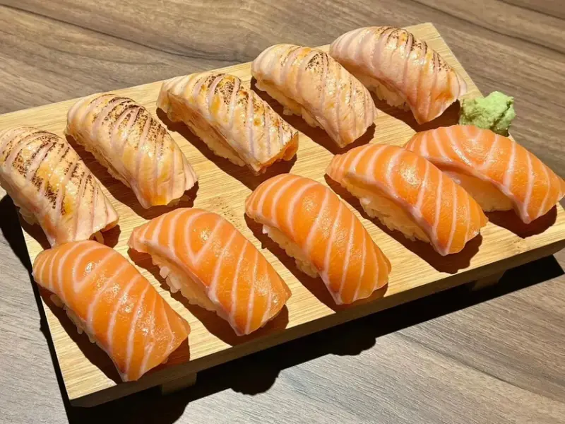 （府中美食）魚韻居酒屋板橋店～焦糖鮭魚壽司、松露牛小排、起司