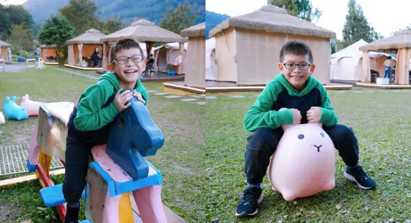 苗栗親子露營「一畝稻田露營區 」，免費搗麻糬、DIY棉花糖，