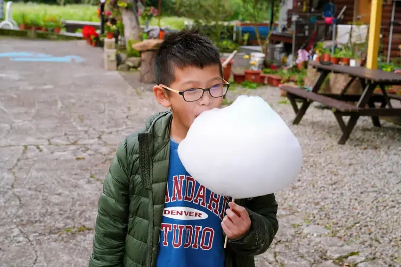 苗栗親子露營「一畝稻田露營區 」，免費搗麻糬、DIY棉花糖，