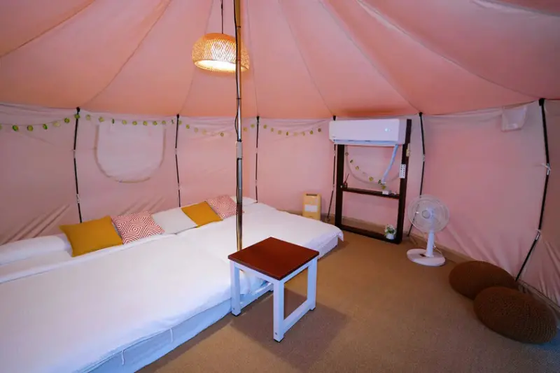 苗栗親子露營「一畝稻田露營區 」，免費搗麻糬、DIY棉花糖，