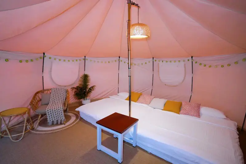 苗栗親子露營「一畝稻田露營區 」，免費搗麻糬、DIY棉花糖，