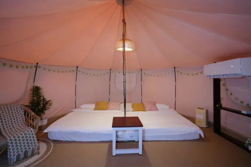 苗栗親子露營「一畝稻田露營區 」，免費搗麻糬、DIY棉花糖，