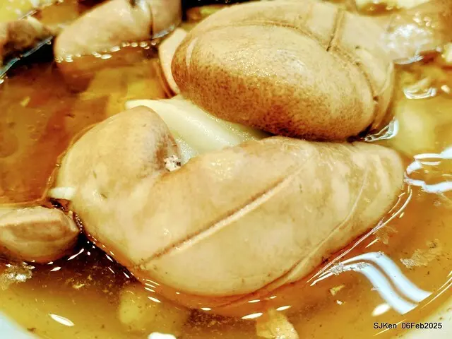 「萬華莊家班麻油雞玉成店」麻油腰只(Sesame oil kidney at WanHwa Sesame chicken shop)，Taipei, Taiwan, SJKen, Feb 6, 2025