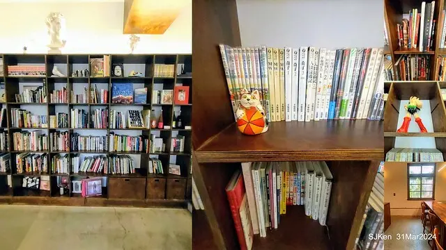 「玉虫畫室 tama.atelier｣(Coffee shop, liberary and painting studio three in one complex houe)， Nangang, Taipei, Mar 31, 2024, SJKen.