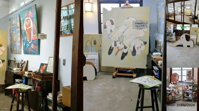 「玉虫畫室 tama.atelier｣(Coffee shop, liberary and painting studio three in one complex houe)， Nangang, Taipei, Mar 31, 2024, SJKen.