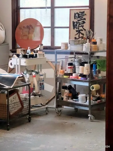 「玉虫畫室 tama.atelier｣(Coffee shop, liberary and painting studio three in one complex houe)， Nangang, Taipei, Mar 31, 2024, SJKen.