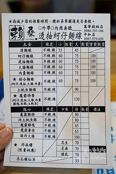 【中和麵線推薦】賴桑透抽蚵仔麵線 中和店 只要$35元起 必點魔霸特餐、魔霸雞排、炸麻糬 (4).JPG