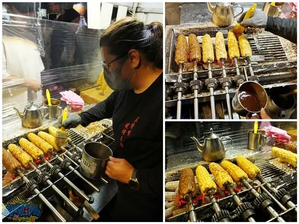 嘉義朴子市美食【家香味碳烤玉米】朴子夜市超人氣排隊烤玉米！就