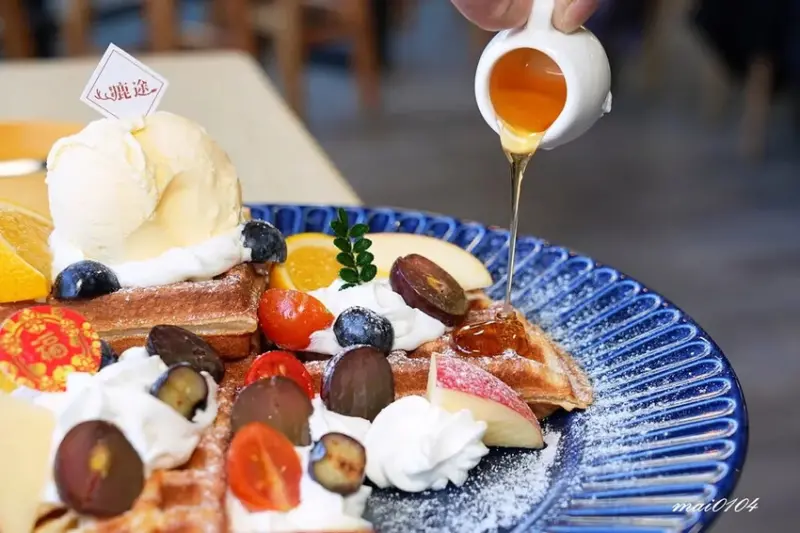 桃園平鎮美食｜鹿途咖啡LU•TU～充滿綠色植栽的早午餐、義大