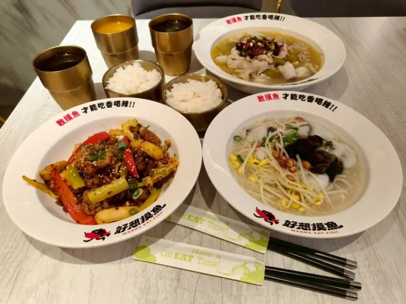 台北京站美食推薦-好想摸魚台北京站店-大口吃酸菜魚感受那清新開胃的美食新起點!!!