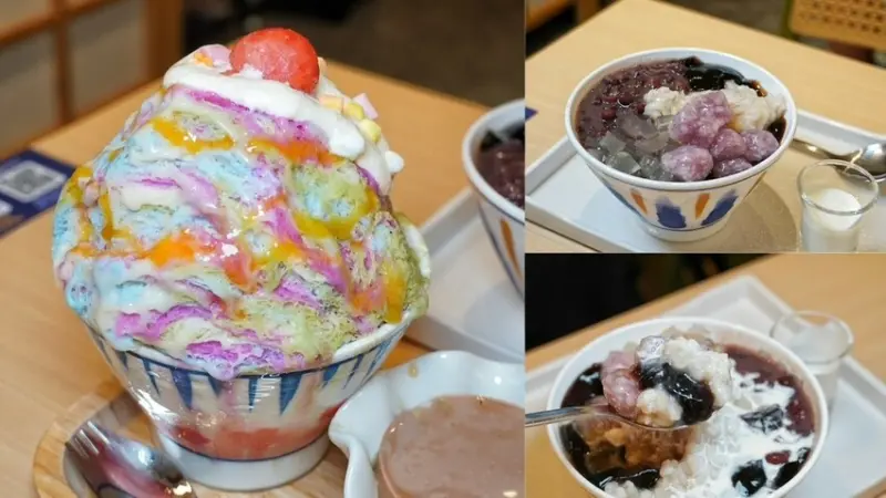 QQ田甜品工坊台中大義店：台中最新雪花冰店，嵐山賞楓雪花冰超夢幻、嫩仙草大到可以當正餐