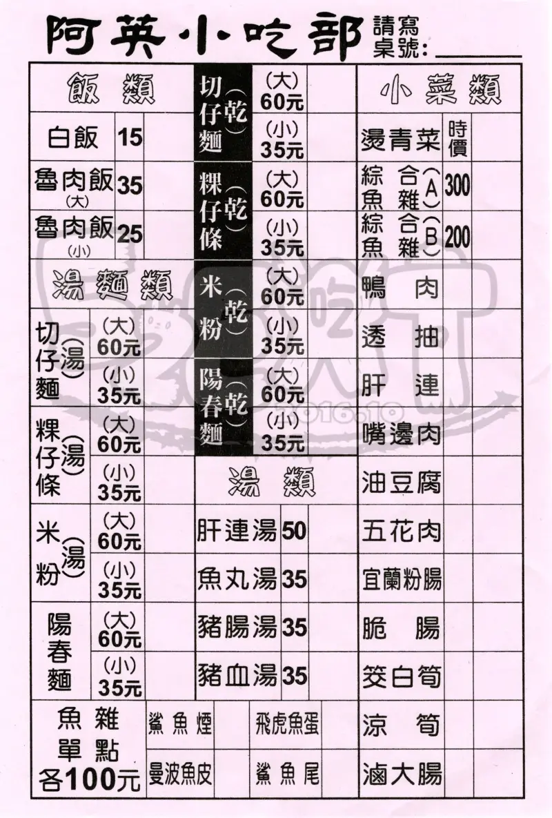 【蘇澳人氣小吃美食推薦】阿英小吃部價位，菜單大公開！在地78年三代魚雜老店之不吃會後悔！宜蘭美食小吃旅遊景點推薦！