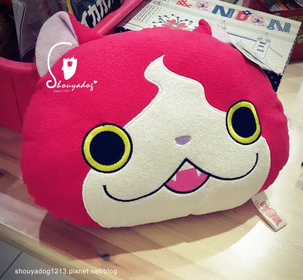 生日快樂~送給小細菌的妖怪手錶吉胖貓頭型抱枕              