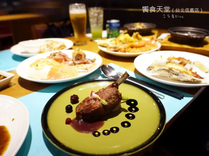 《台北美食》饗食天堂（信義店）❤全省分店推出五星等級新菜色！和牛、肋眼牛排、干貝、小羔羊、龍膽石斑湯~