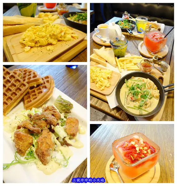 炸雞蜂蜜鬆餅超特別。南京復興站coffee smith2015早午餐brunch新菜單。香滑的法式炒蛋超對味。馬來西亞檳城也吃得到唷！