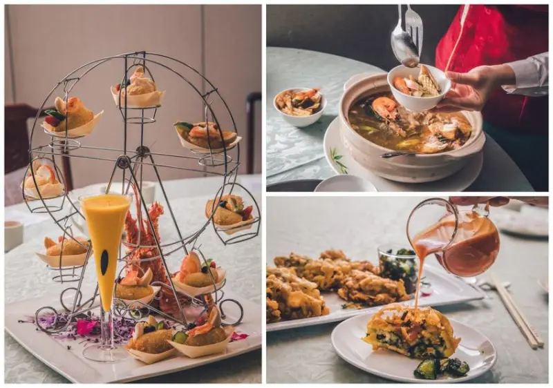 [台北美食]台北福華大飯店-蓬萊邨/真的服了！台灣小吃也能這樣呈現！？台灣經典廟口桌宴華麗登場 - 大手牽小手。玩樂趣